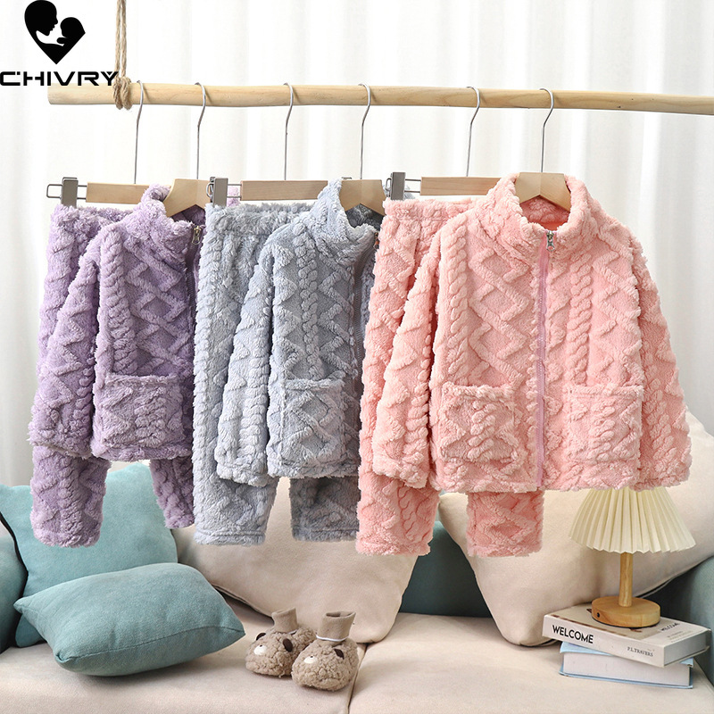Winter Clothing For Toddlers - Pijama de flanela engrossado para crianças,