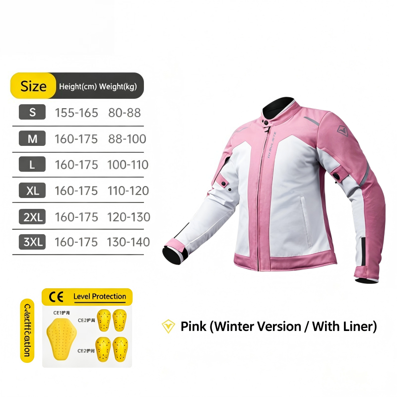 Winter Clothing Articles - Jaqueta de Motocicleta Feminina para Inverno,