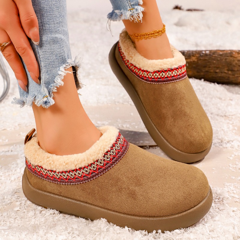 Snow Boot Fur Lined - Novas Pantufas Femininas de Pelúcia 2027,