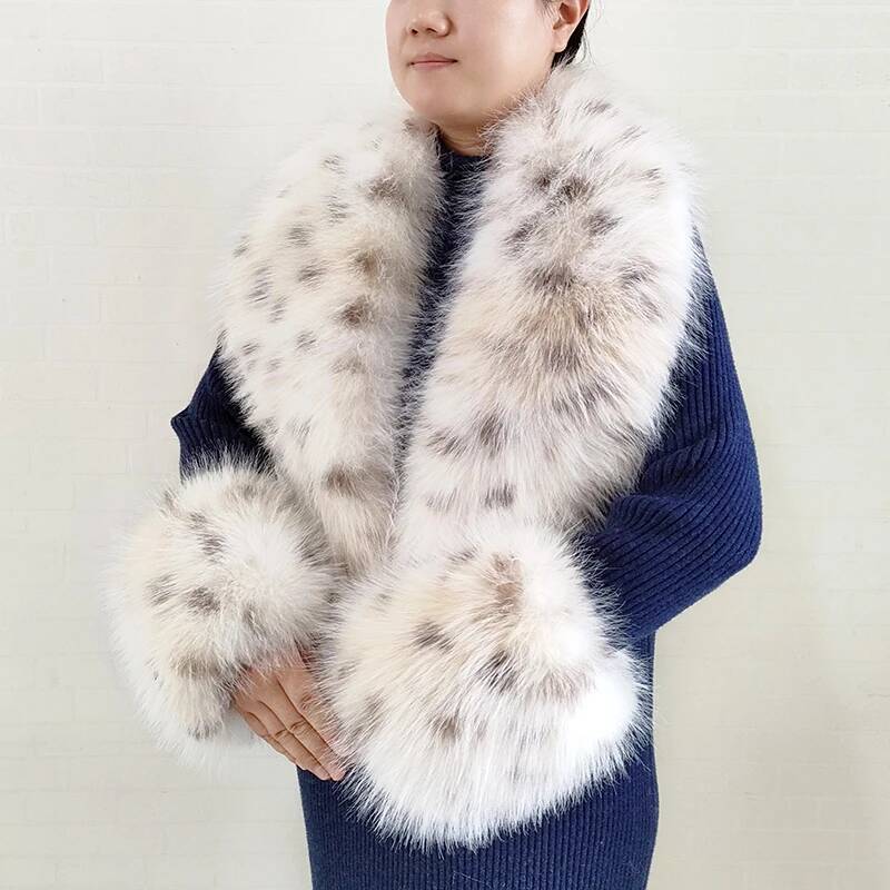 Winter Clothing Design - Grande feminino falso cachecol de pele