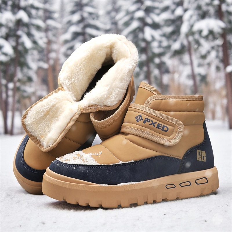 Snow Boot Fur Lined - Outono e inverno botas de neve