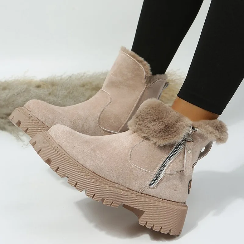Snow Boot Fur Lined - Botas de Inverno Femininas para Neve,