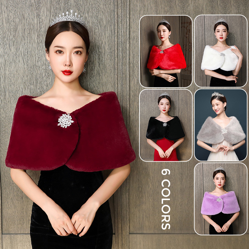 Winter Clothing Design - Mulheres nupcial xale capa de casamento