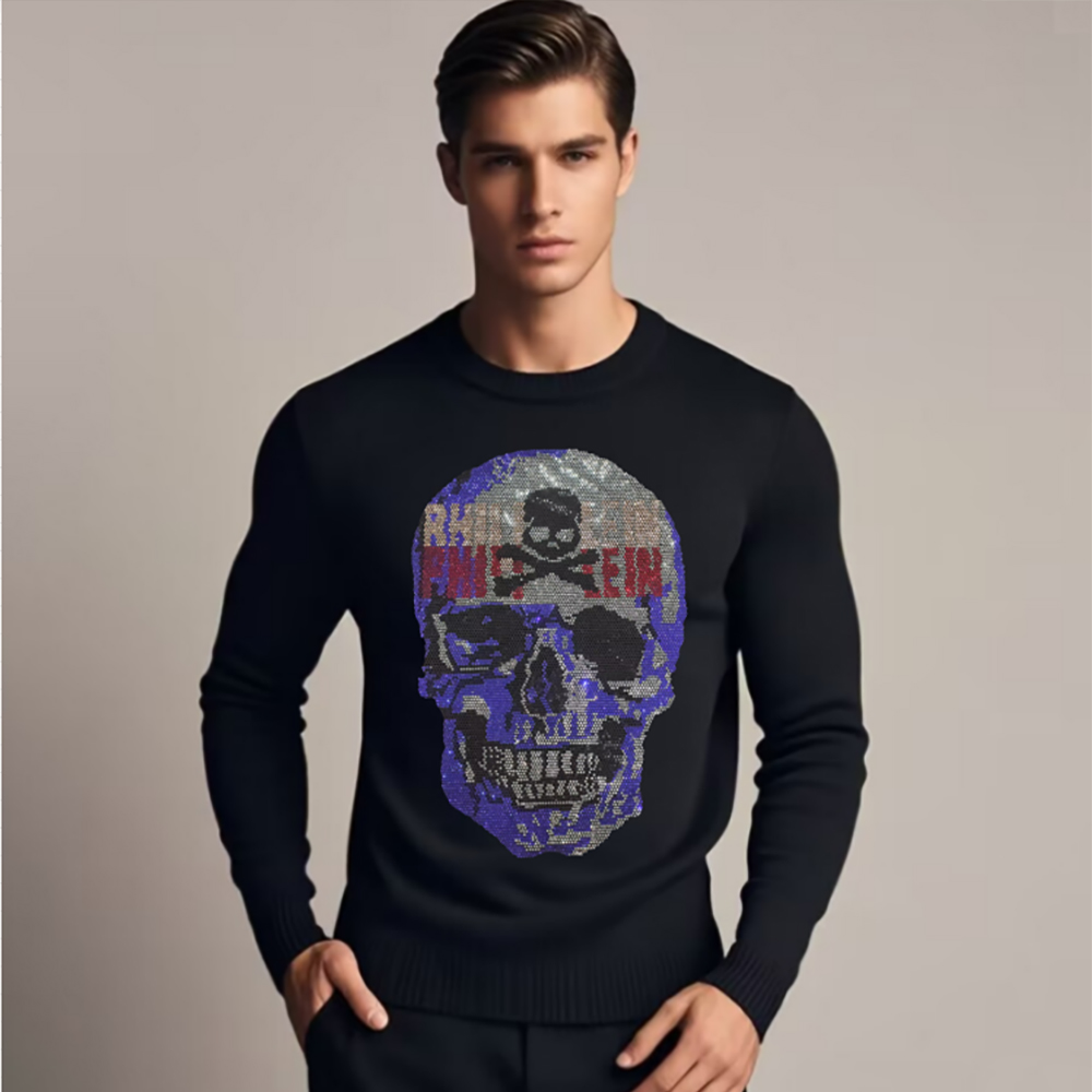 Suéter masculino com cabeça de - Winter Clothing English avaliação e preço