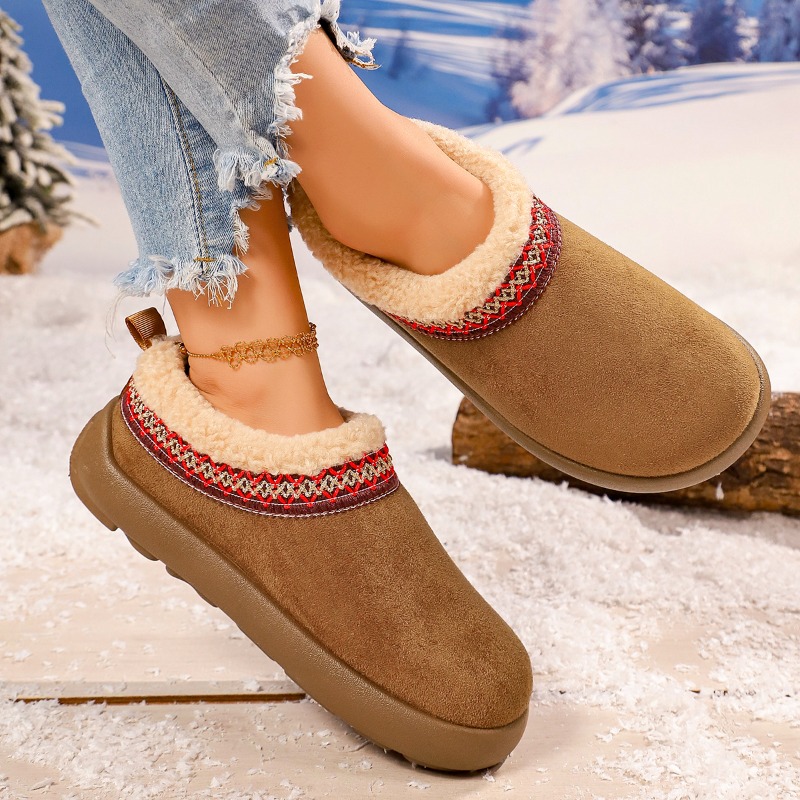 Novas Pantufas Femininas de Pe - Snow Boot Fur Lined avaliação e preço