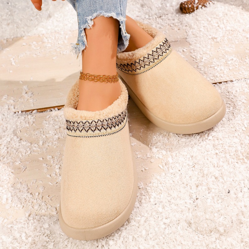 Novas Pantufas Femininas de Pe - Snow Boot Fur Lined avaliação e preço