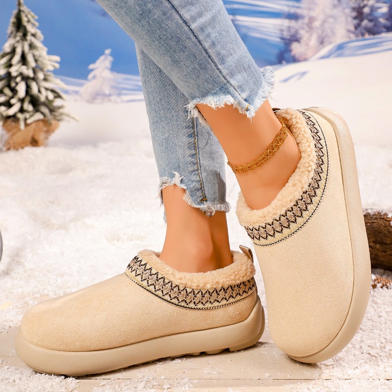 Novas Pantufas Femininas de Pe - Snow Boot Fur Lined avaliação e preço