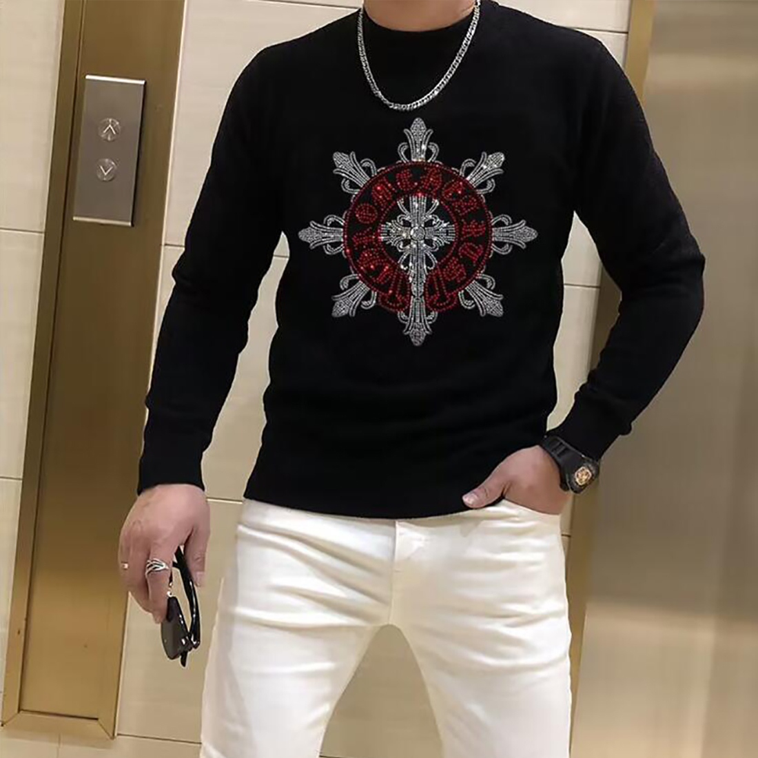 Camisola de lã com gola o cave - Winter Clothing English avaliação e preço