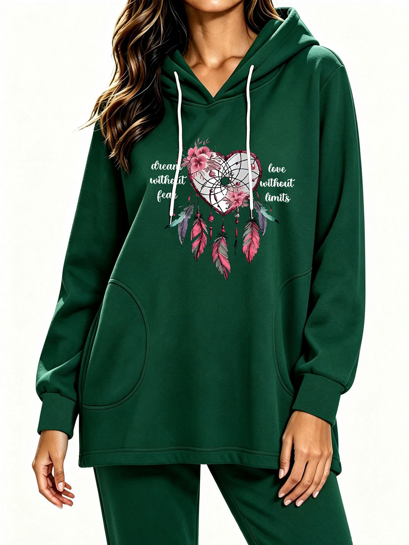 Moletom com Capuz Solto Love D - Winter Clothing English avaliação e preço