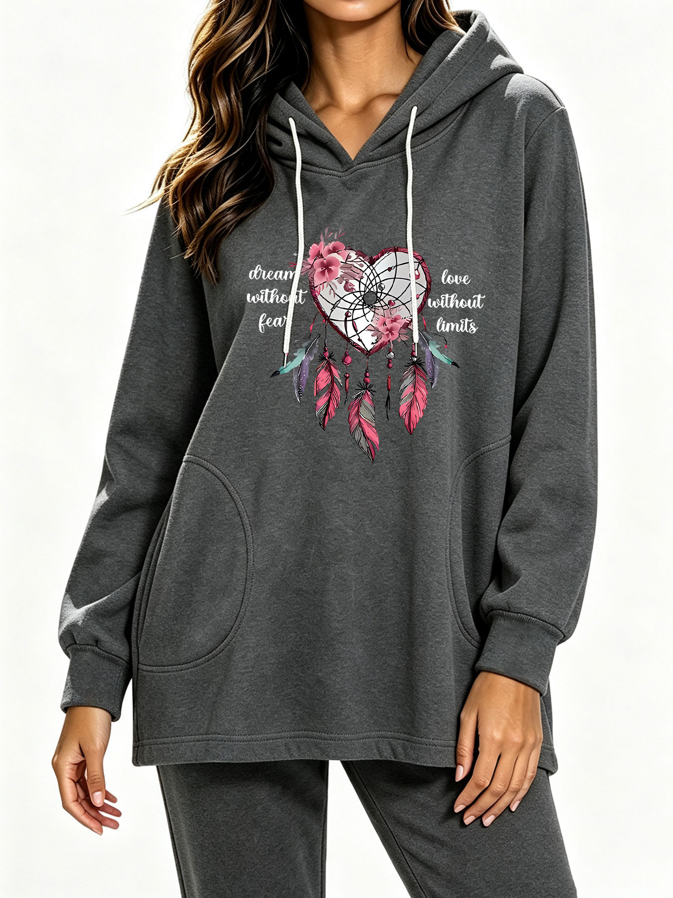 Moletom com Capuz Solto Love D - Winter Clothing English avaliação e preço