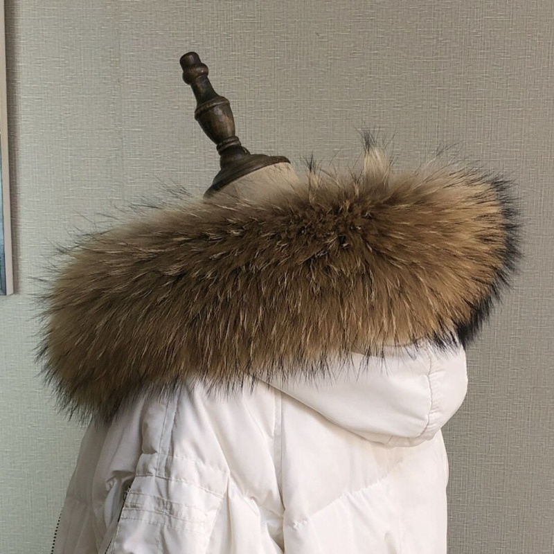 Gola de pele real para casaco  - Winter Clothing Design avaliação e preço