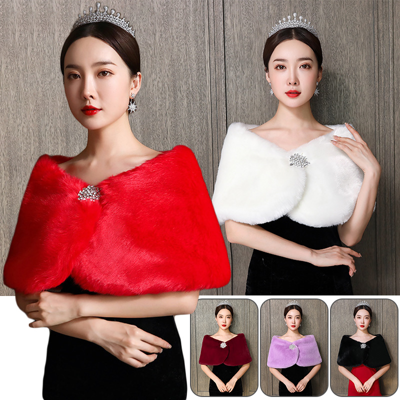 Mulheres nupcial xale capa de  - Winter Clothing Design avaliação e preço